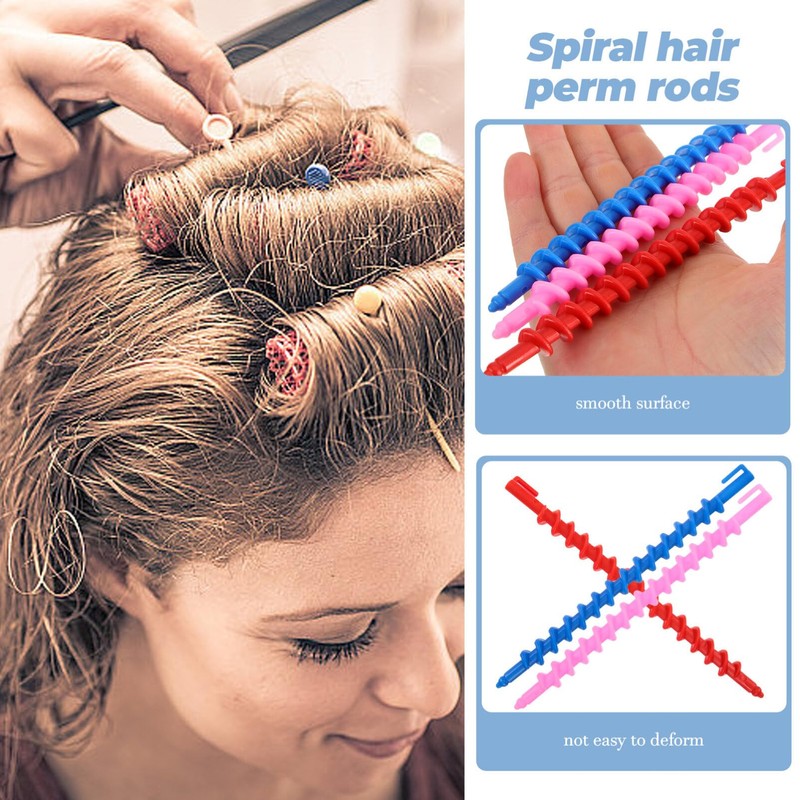 Spiral Perm Tool Barber Hairdressing Styling 22pcs Spiral Curl Styling
