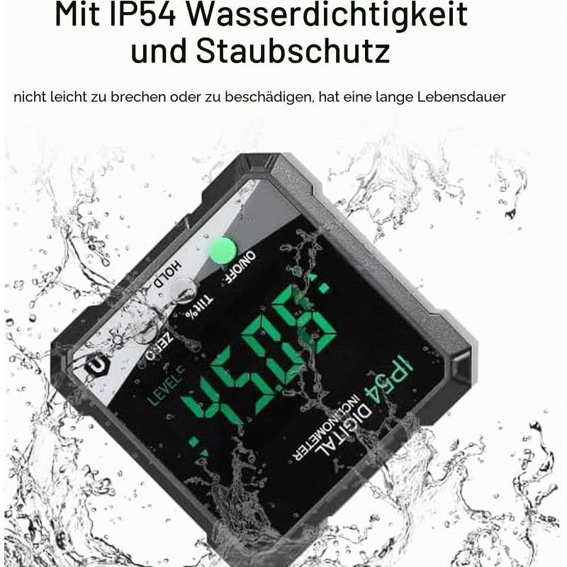 OBEST Digital Inclinometer LCD 4 x 90°, Digital Inclinometer 360°,