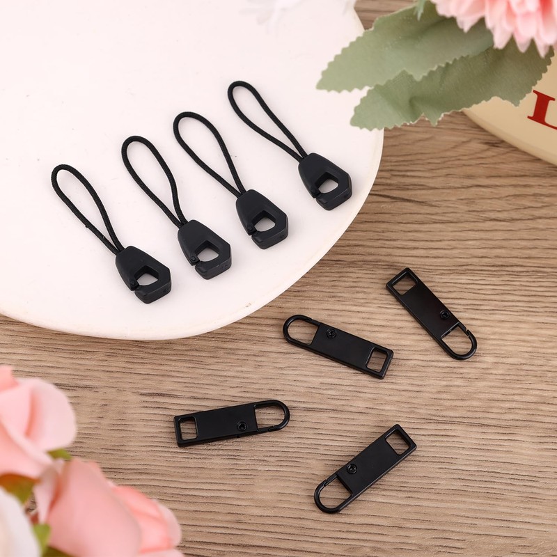 Gosknor 8pcs Zipper Pull, Detachable Zipper Tab Replacement Repair Kit