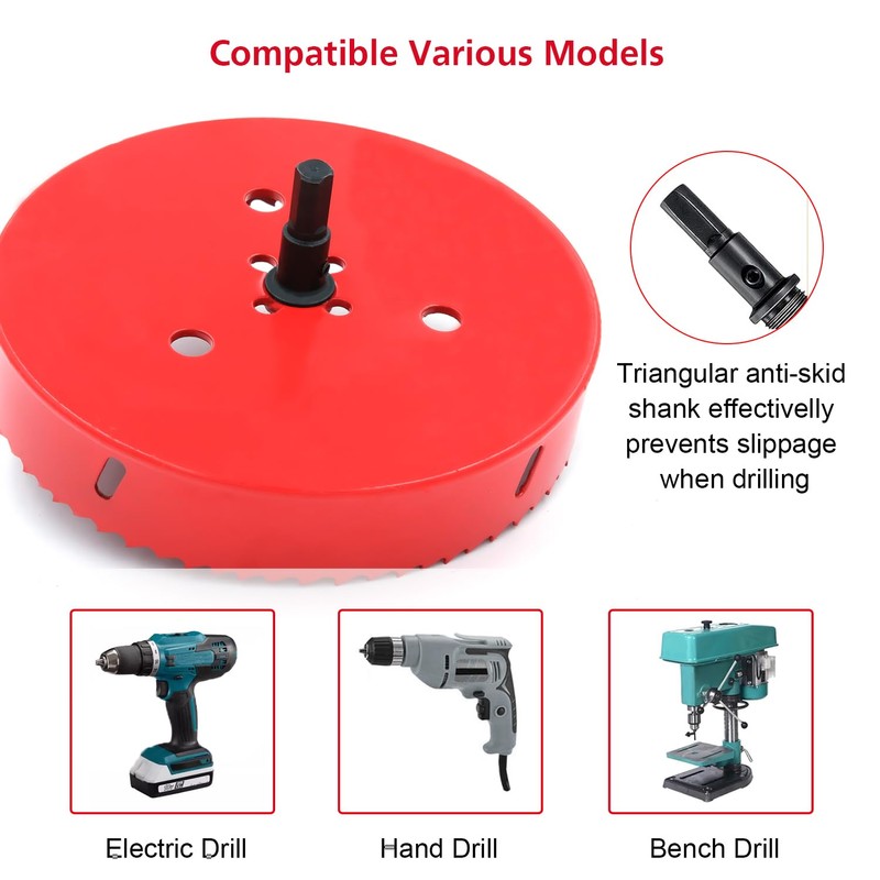Hole Saw 6 1/4" / 159mm, HSS Bi-Metal Drill Hole