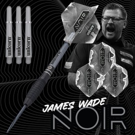 Unicorn Black Noir|James Wade|Steel Tip Darts 22g
