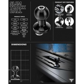 Tackform Slim Track™ Base Mount - Dual-T Connection | Compatible with Insight CTS & CTS2, DiabloSport Trinity 2, SCT X4, and More | 3.5" Arm | (ONLY Compatible Slim Track™ Brackets)