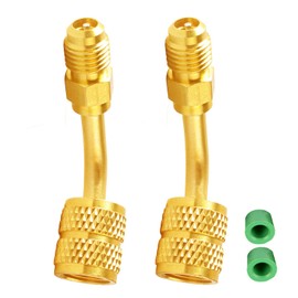 Upgrade Mini Split Adapter, R410a Adapter 5/16" Female Quick Couplers x 1/4" Male Flare for HVAC System (2 pack)