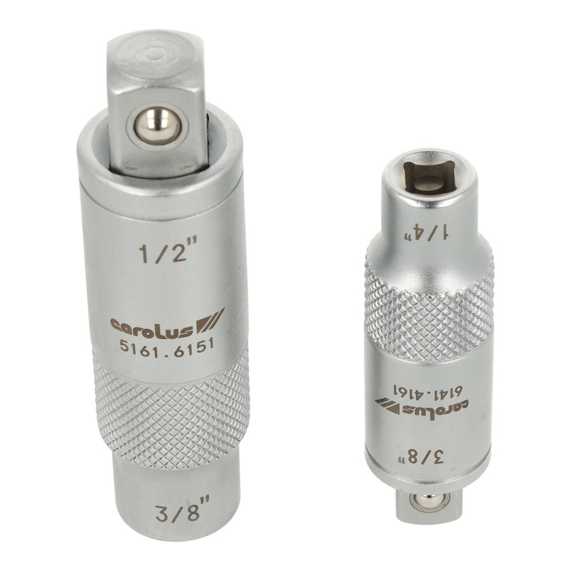 Carolus 6 in 2 Socket Adaptors Converters 1/2" 3/8" 1/4"