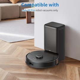 BUXEBUX X8 Pro Replacement Parts Accessories for Eufy X8 Pro Robot Vacuums Replacement Parts kit, 1 Roller Brush, 4 Filters, 4 Mop Pads, 6 Side Brushes, 6 Vacuum Bags, 21 Pack