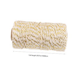 Operitacx 2 Pack Cotton Cord for Wrap Ribbon Brown String for Wrapping Macrame Cord Decorative Rope Wrapping