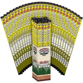 Old Trapper Deli-Style Sausage Sticks, Teriyaki Flavor, 1.75-Ounce Individually Wrapped Packages, 10 Grams of Protein per Serving (Pack of 26)