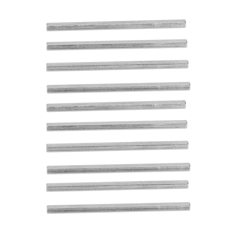 10Pcs Long Rod Nut Hex Coupling Straight Bar Stainless Steel
