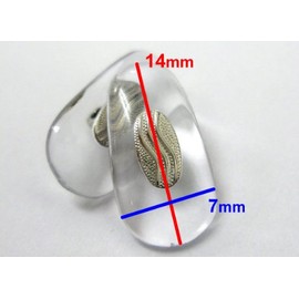 Nose Pad (Hard Type) Box Butterfly / Ultra Small Size (Drop Type) [Silver] 5 Pairs