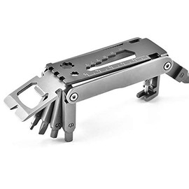 KLOCH Stainless Steel 18 in 1 Multifunction Bicycle Bike Mechanic Repair Tool Kit Handheld Folding Cycling Emergency Repair Tools Set