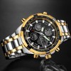 GOLDEN HOUR Luxury Stainless Steel Analog Digital Watches for Men