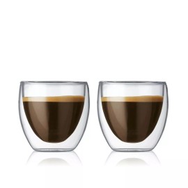 Bodum Pavina Double-Wall Thermo Glasses, 8 oz, Set of 2 - BRAND NEW - GIFT BOX