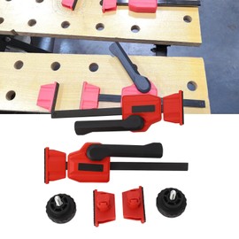 2 Abrazaderas de Banco para Perros, Mesa de Carpintería, Abrazadera de Escritorio, Fijador, Herramienta de Banco de Trabajo, Agujero para Perro, Abrazadera Auxiliar Rápida