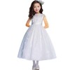 DZdress Kids Appliques Pageant Wedding Flower Girl Dresses Organza with