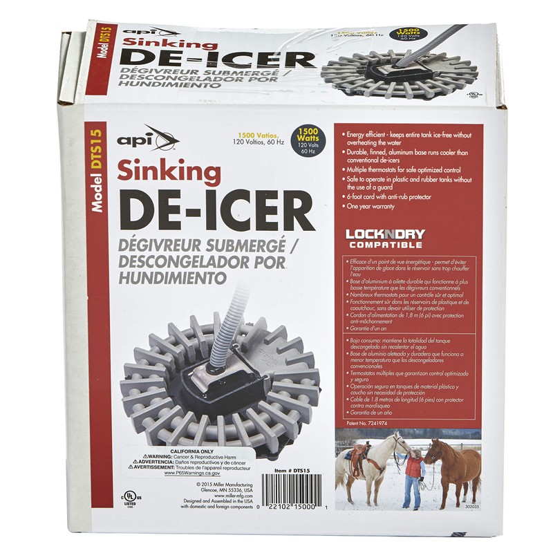 API® Stock Tank Water De-Icer | Sinking Trough De-Icer |
