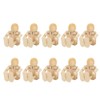 Wooden Robot, 10PCS Unfinished Wooden Robot Adjustable Figures Nature Bodies