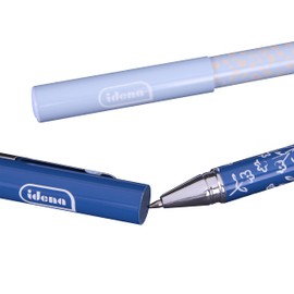 Idena 11372 - Penna a sfera in metallo, 2 pezzi, incl. 2 ricariche, colore nero, adatta per l'ufficio, la scuola e la casa