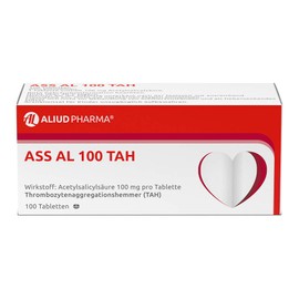 ALIUD PHARMA ASS AL 100 TAH, 100 tablets: for antiplatelet aggregation, with acetylsalicylic acid