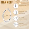 RANKEEF Sterling Silver Hoop Earrings for Women Lightweight 30/40/50/60/70MM Thick