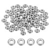sourcing map 60 Pcs Flat Round Spacer Beads 4mm Stainless