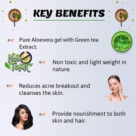 Indus Valley Bio Organic Non-Toxic Aloe Vera Gel for Acne, Scars, Glowing & Radiant Skin Treatment-175ml