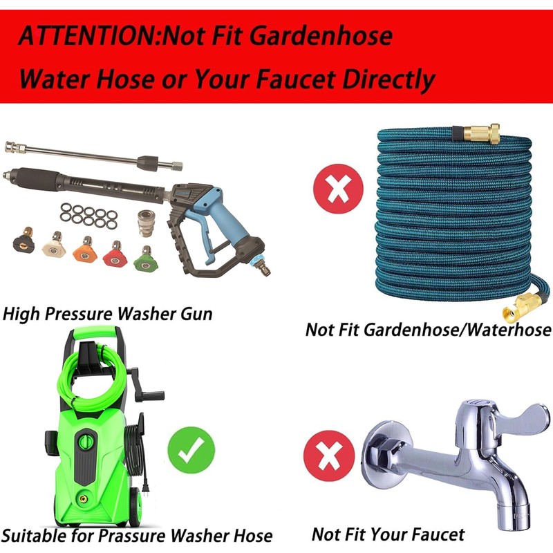 GDHXW Adjustable High Power Pressure Washer Gun with Swivel,with 2