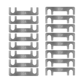 Strip Fuses Blade Fuse Strip Pack of 16 Car Fuse 30A 40A 50A 60A 70A 80A 100A 110A 125A 150A Maximum Voltage up to 32V, for Cars, Motorhomes (30A)