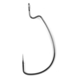 Gamakatsu Worm 330 Bottom Jigging - Offset Hook for Rubber Bait, Offset Hook for Rubber Fish, Wide Gap Fishing Hooks for Jigs, Size/Package Contents: Size 4/0-5 Pieces