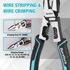 DURATECH 3PCS Pliers Set, Large 6 in 1 Multifunctional Wire