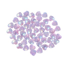 VILLFUL 50pcs Ab Color Round Diamond Resin Rhinestone Loose Beads for Jewelry Accessories Light -Shaped Decoration Versatile Crafting Nail Art Supplies