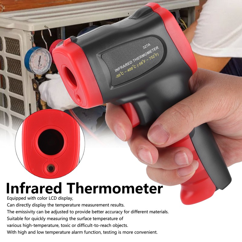 WT327A -50-400℃ Color Screen Infrared Thermometer Industrial Handheld Temperature Tester