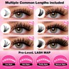 Individual Eyelashes 812pcs Cluster Lashes Kit with 2 Set of