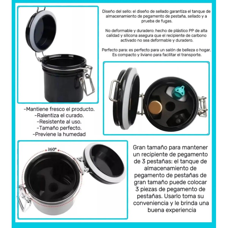 3 Tanque De Almacenamiento Para Pegamento,extensión,pestañas