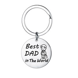 Ghloyza Dad Keyring for Father Keyring Best Dad Ever Keyring for Father From Daughter Son Father's Day Gifts for Men Birthday Gifts for Daddy Keyring I Love You Dad Keyring Gifts Christmas Presents
