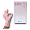 Guantes Nitrilo Uniseal Rosa Claro 200 Resistentes