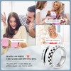 Fidget Ring for Anxiety Men Women: Black and White Checkered