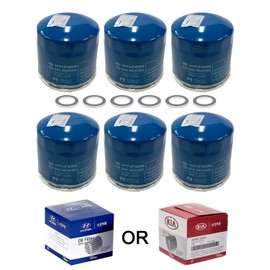Genuine OEM Hyundai & Kia Oil Filter 26300-35505 (New Version of 35504) (6 pack)