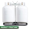 GRAND ORANGE Propane Tank Mounting Kit fit for RV 20lb