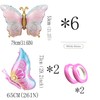 Butterfly Balloons, 8 Pcs, 79cm, Blue Pink Foil Mylar, Party