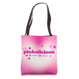 Pinkalicious with pink hearts, stars and crown Tote Bag