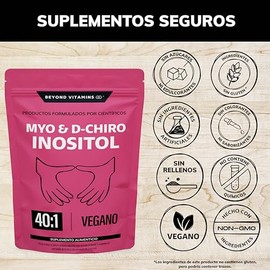 Inositol 40:1 | 60 días | Myo y D-Chiro Inositol fortificado con Zinc, Acido Folico, Inulina de Agave, Vitamina D3 y Seleniometionina | Vitaminas para