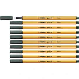 STABILO Point 88 Fineliner Pen,Olive Green,Pack of 10