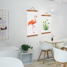 Magnetic Poster Frame Hangers, Wooden Poster Hanger Frames Hanging Kit for Posters, Pictures, Prints, Photos, Maps and Canvas Artwork (30CM)