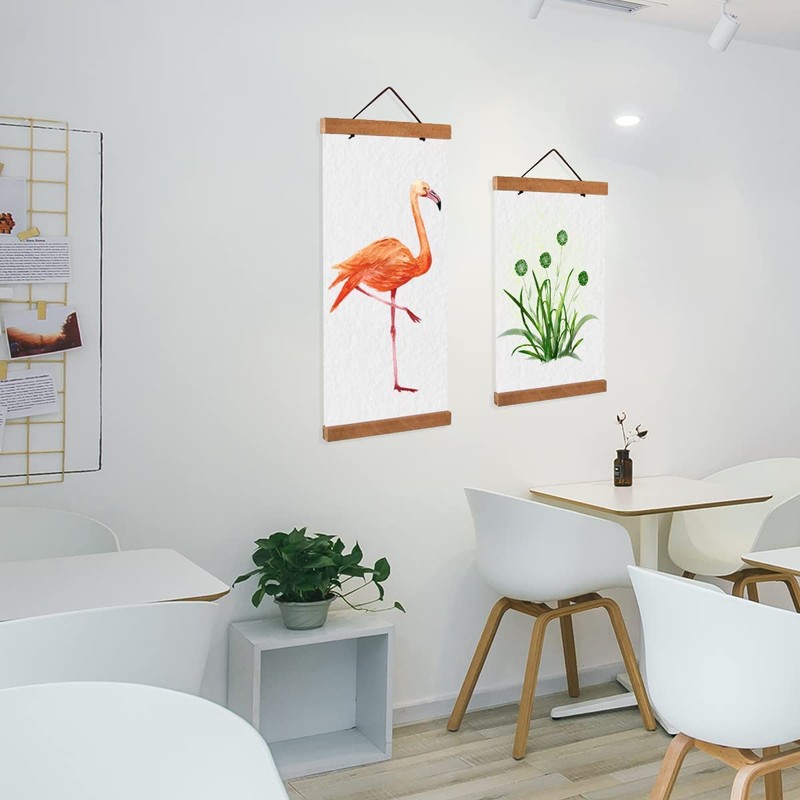 Magnetic Poster Frame Hangers, Wooden Poster Hanger Frames Hanging Kit
