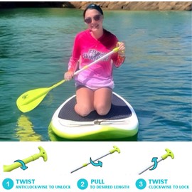 SandShark Premium Telescoping Emergency Boat Paddle-Lightweight Boat Paddles-High Impact Molded Nylon, 22''-42'', Twist Lock, Aluminum Shaft-Boat Oars for Jetski, Boating, Kayak Ore (2 Paddles)