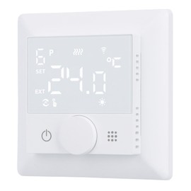 Wengart WIFI Heating Thermostat WG510,Rotate to Set Temperature,Heat and Cold Modes Adjustable AC230V 3A 2.4GHz Work for Water Underfloor Heating,Alexa Google Home Compatible Thermostat
