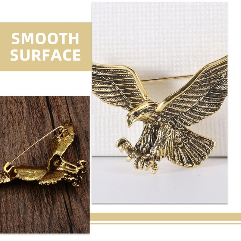 DEARMAMY Vintage Hawk Brooch Pin for Men Women, 2Pcs 4th