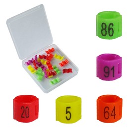 FOIBURELY 20 pcs Bird Leg Clip Ring 3mm for Canary Gouldian Zebra Finch Society Bird Clip Foot Ring (Diameter 3mm)