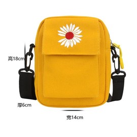 JIANGWEI Women's Mini Shoulder Bag, Cross-body Canvas, Smartphone Bag, Small, Cute, Smartphone Pouch, Shoulder Bag, Small Capacity, Small Items, Unisex, Going Out, yellow