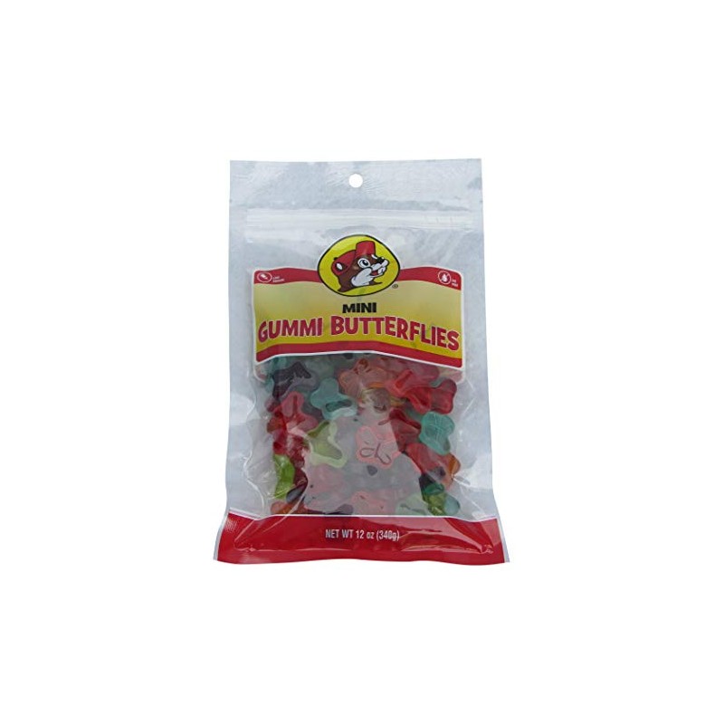 Buc-ee's Mini Gummi Butterflies in a Resealable Bag, 12 Ounces